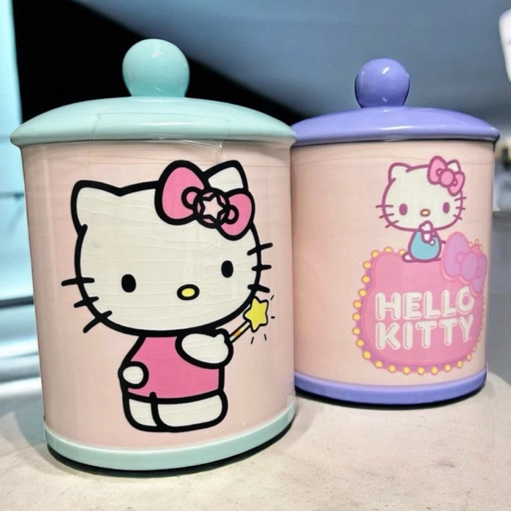 Sanrio Hello Kitty Ceramic Canister Set Pastel - Silver Buffalo Storage Jars
